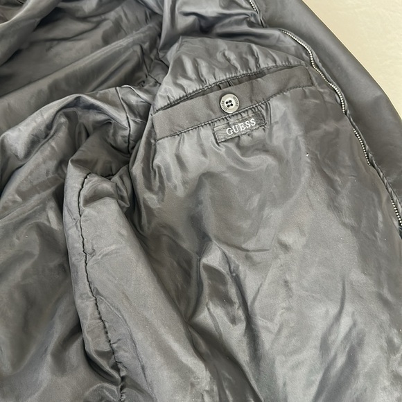 GUESS Men’s Black Full-Zip Lightweight Jacket – Size XXL – Nylon Lining - Picture 4 of 8